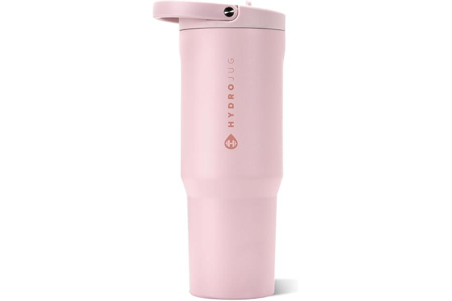 HydroJug Sport 32 oz Insulated Stainless Steel Water Bottle, Pink Sand