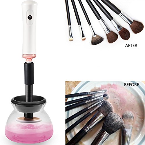 [Upgraded] Makeup Brush Cleaner - Completely Clean and Dry Makeup Brushes in Seconds, Remove Surface Makeup and Impurities from Brushes, Suit for All size Makeup Brushes