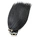 Rinboool Tape In Hair Extensions Remy Human Hair Jet Black #1 14Inch 40g 20Pcs