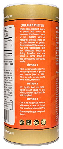 Great Lakes Gelatin, Certified Paleo Friendly, Collagen Protein, Pasture-Raised, Grass-Fed, Non-GMO, Kosher, Beef Gelatin, 16 oz. 2-Pack - Frustration Free Packaging