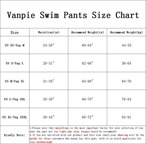 image for VANPIE Mens Wetsuits Pants Long UV Swim Pants Quick Dry Swim Trunks Di