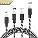 Besiva Phone Cable 4Pack 3FT 6FT 6FT 10FT Nylon Braided USB Charging & Syncing Cord Compatible with iPhone XS MAX XR X 8 8 Plus 7 7 Plus 6s 6s Plus 6 6 Plus iPad iPod Nano