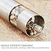 2 Pack Vina Stainless Steel Thumb Push Mini Salt and Pepper Mill Grinder Set for Gourmet Home Restaurant Buffet, 2PCs / set