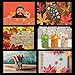 500PCS Thanksgiving Decorations Leaf Foam Stickers, Thanksgiving Decor Fall Maple Squirrels Acorns for Scrapbooking, Class, Placemats