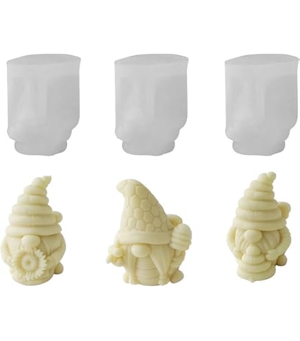 Rayher 34446000 Moule Forme Nain De Jardin, 1 Pce., Latex Rouge, 6X12,5cm, Réutilisable, Forme Pleine, Art Créatif Pour Le Coulage De Béton, Résine, Cire, Savon, Blanc