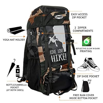 POLESTAR 55 Ltrs 24 cm Trekking Backpack & Rain Cover