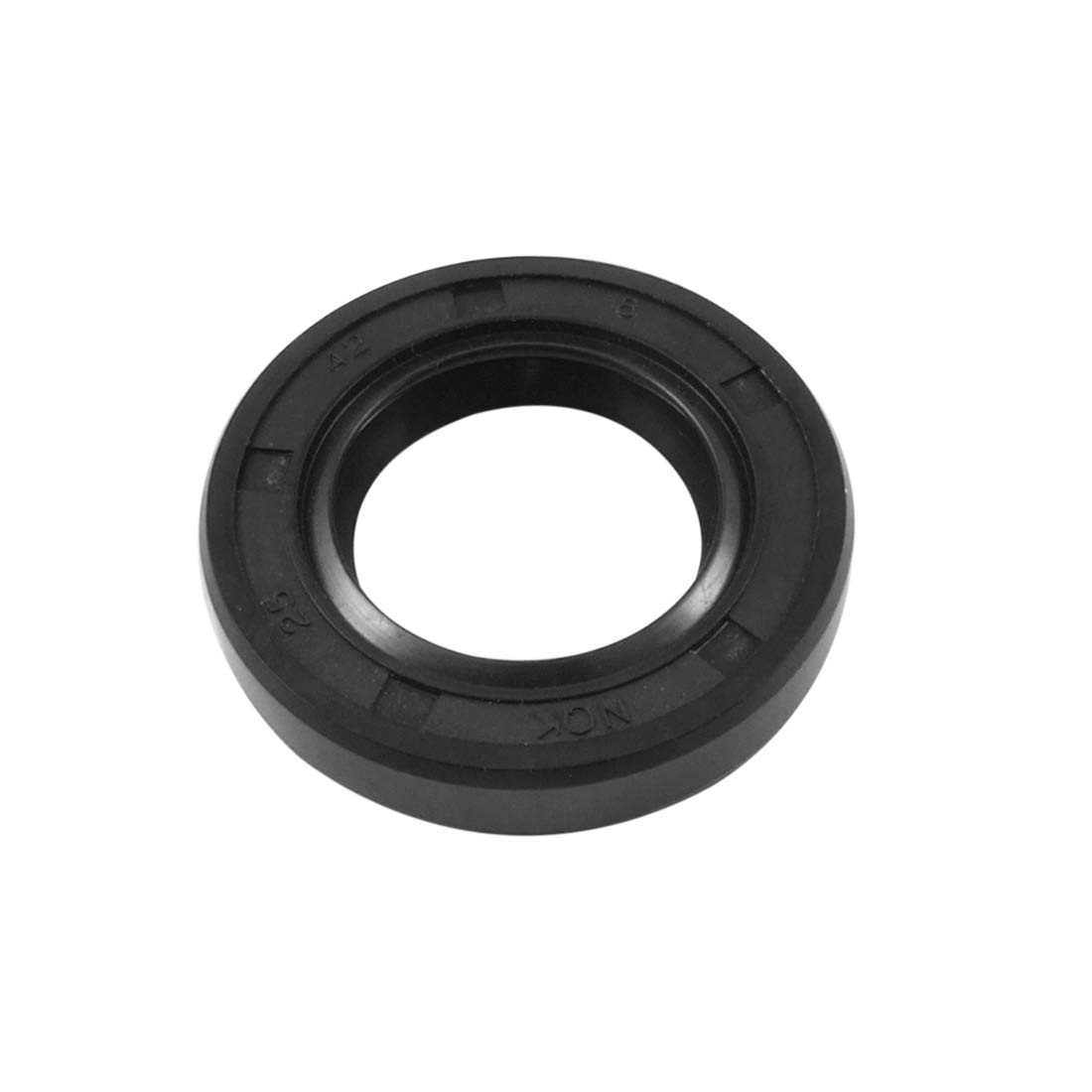 sourcing map Spring Loaded Metric Rotary Shaft TC Oil Seal Double Lip 25x42x8mm