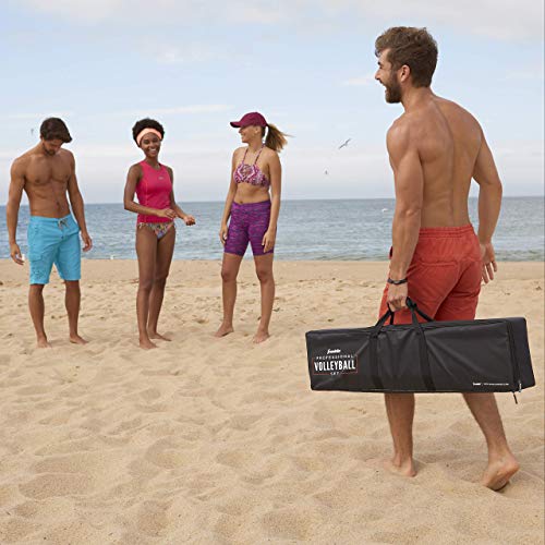 Franklin Sports Volleyball Net Professional Set - Includes Pro Style Volleyball with Pump, Adjustable Net, Stakes, Ropes - Beach or Backyard Volleyball - Easy Setup (Renewed) - Thumbnail 5