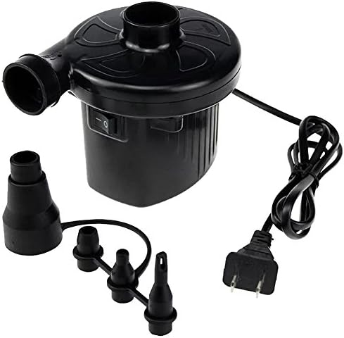 Quick-Fill Electric Air Pump, AC 110V Airflow 300L/min Pressure 3800pa Equipped with 4 Interconnection Nozzles,Used for Indoor and Outdoor Inflatable Swimming Pools,Beds,Boats,Sofas,Swimming Rings