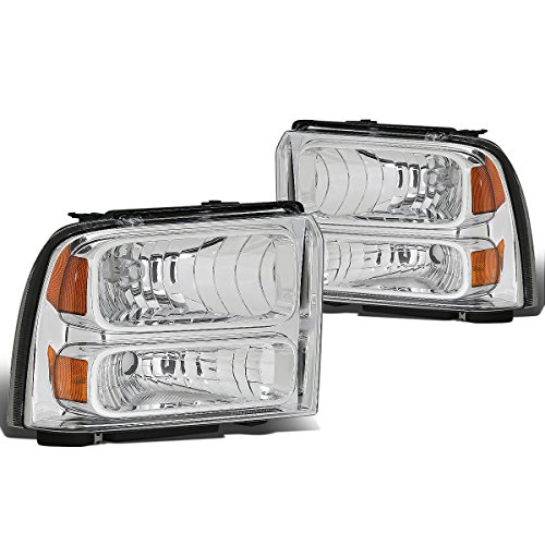 DNA Motoring HL-OH-FSUPER05-CH-AM Headlight Assembly (Driver and Passenger Side)