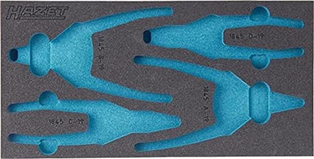 HAZET 163-124L 2-Component Soft Foam Insert - Multi-Colour