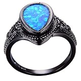 JBL Women Blue Fire Opal Vintage Black Gold Couples