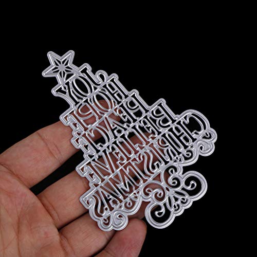 6 Sets Merry Christmas Tree Gift Box Elk Cutting Nesting Dies Stencils Frame Die Cuts Metal Template Mould DIY Scrapbook Card Making Tool Photo Album Embossing Scrapbooking Paper Card Decor Craft