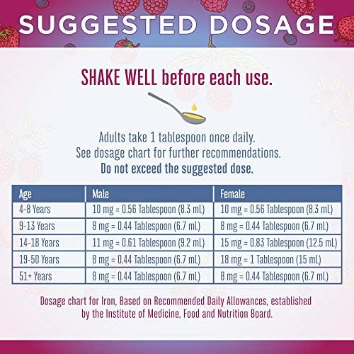 Liquid Iron for Kids & Adults by MaryRuth's from Ferrochel® Ferrous