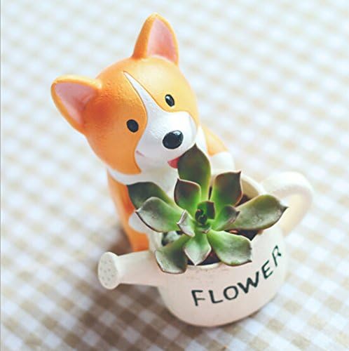 Dutch Brook Cute Animal Shaped Corgi Dog Succulent Planter Flower Pots Home Decoration (H01)