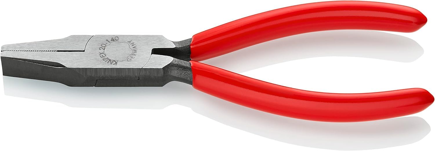 KNIPEX Flat Nose Pliers with Plastic Coating 140 mm, 20 01 140