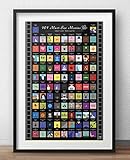 Gift Unit 101 Movies Scratch Off Poster - Best Movie Poster for Movie Lovers - Movie Game Night/Bucket List Poster - Art Wall D&eacute;cor - Personalized Poster - Frame Not Included