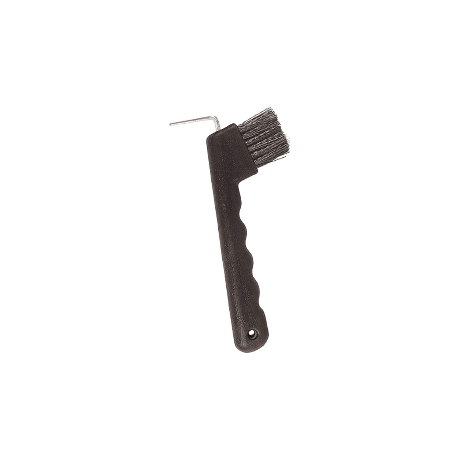 Perry Equestrian No.563 Hoof Pick & Brush with Wave Grip Handle Black