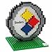 FOCO unisex NFL Mini Pittsburgh Steelers BRXLZ Building Blocks Logo, Team Color, One Size US