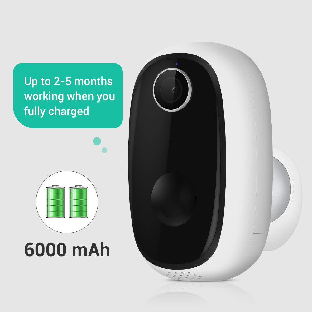Wireless Rechargeable Battery Powered WiFi Camera, Enow-YL Waterproof Outdoor Home Security Camera 1080P Video Night Vision with PIR Motion Sensor 2 Way Audio (Upgraded 32GB Card Pre-Installed)