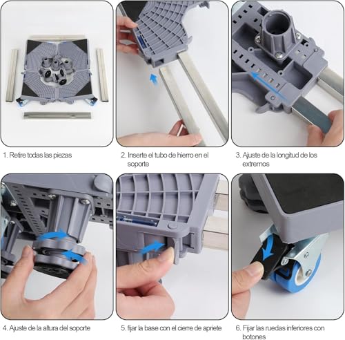 Besswin Base para Lavadora, Base Móvil Universal con 8 Patas Fuerte y 4 Ruedas Doble, Base para Refrigerador Multifuncional Portátil de Ajustable 46-70cm),Soporte Para Refrigerador,Lavadora y Secadora