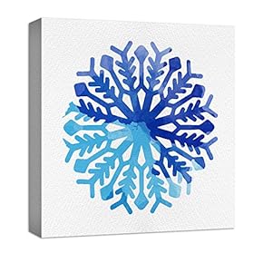 Canvas Wall Art for Living Room,Bedroom Home Artwork Paintings Snowflake Ready to Hang - 12x12 inches