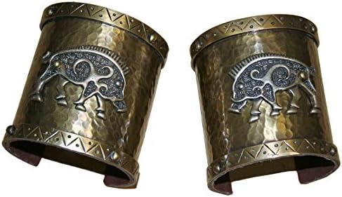 Crafty Celt Bronze Cuff Pair of Boars