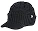 Newsboy Cable Knitted Hat with Visor Bill Winter Warm Hat for Women in Black, Charcoal, Dark Brown, Hot Pink, Red, White