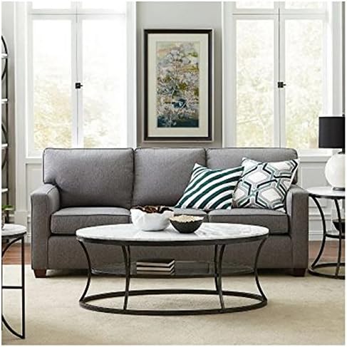 Modern Cocktail Coffee Table Marble Tabletop Magazines Shelves Storage, Display Organizer Home Furniture Living Room Decor, BONUS e-book