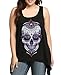 Beautife Women's Skull Print Tank Top Sleeveless Shirt Plus Size