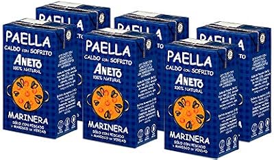 100% Natural - Caldo de Paella de Peixe e Marisco - caixa de 6 unidades de 1L