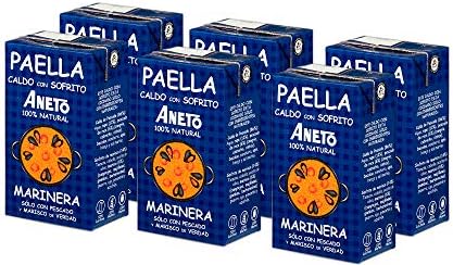 100% Natural - Caldo para Paella de Pescado y Marisco - caja de 6 unidades de 1L