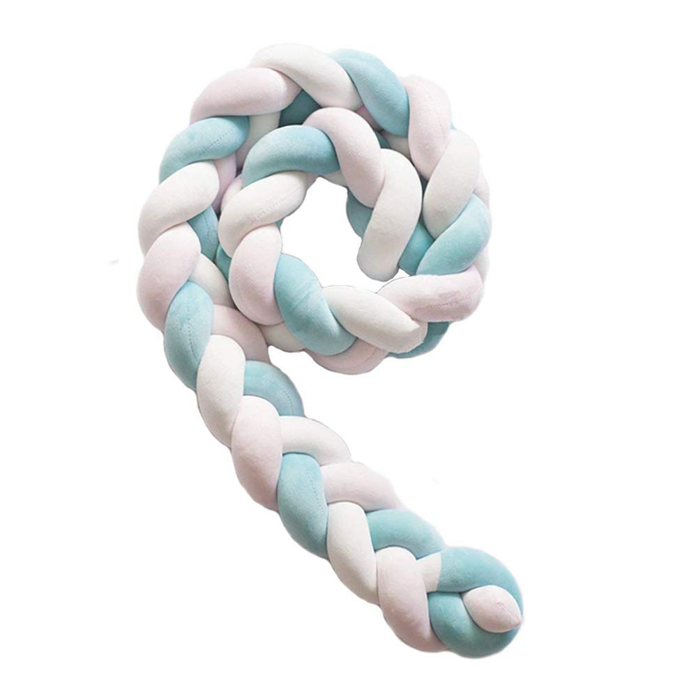 Orandesigne Tour De Lit Coussin Serpent Coussin Tresse Pare Chocs Velours Protection Bebe Securite Chambre Decor Fait A Main Doux Et Souple A Bleu 150cm Ameublement Et Decoration Accessoires De Literie Napravi Rs