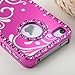 Pandamimi Deluxe Rose Pink Chrome Bling Crystal Rhinestone Hard Case Skin Cover for Apple iPhone 4 4S 4G With 2 Pcs Screen Protector and Pink Stylus