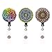 HEYGOO Vintage-Inspired Retractable Badge Reel Clip,Name Card Badge Holders(3 Pack)