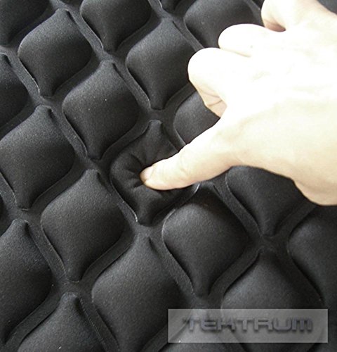 Tektrum Portable Cool Gel Orthopedic Seat Cushion with Massage Convexes for Wheelchair, Office, Home, Car â€“ Relief for Sweaty Bottom, Sciatica, Coccyx, Back Pain, Hip Pain, Leg Pain (GS1211-BLK)