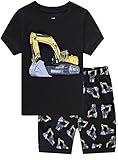 IF Pajamas Excavator Little Boys' Shorts Pajamas Set 100% Cotton Clothes