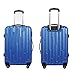 Coolife® 3 Piece Luggage Suitcase Hardside Spinner set with TSA 20 inch 24 inch 28 inch Carried on Trunk(blue)