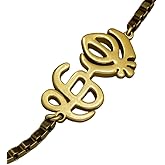 Sikh Bracelet Chain Stainless Khanda Ek Onkar Water Resistant Unisex Adjustable One Size Ekonkar Sikh Logo For Sikh Fashion Accessory Khanda Steel Kada Sikh Kada Women Kada Punjabi Style Bracelet Sikh Rakhdi Punjabi Rakhdi