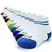 EnerWear 10P Pack Unisex Kids Cotton Cushion No Show Socks (Low Cut/White, 5-6.5)