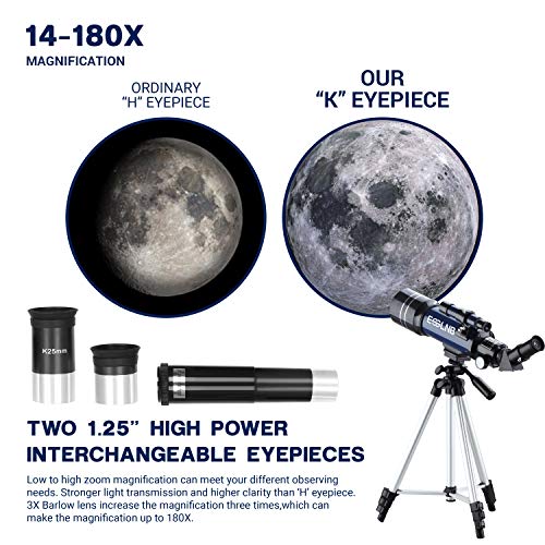 ESSLNB Telescopes for Adults & Kids Astronomy, 70mm Astronomical