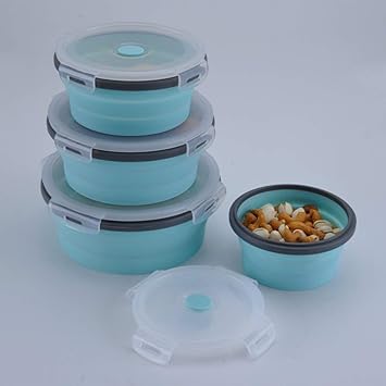 LouiseEvel215 Fiambrera Plegable portátil Fiambrera de ...