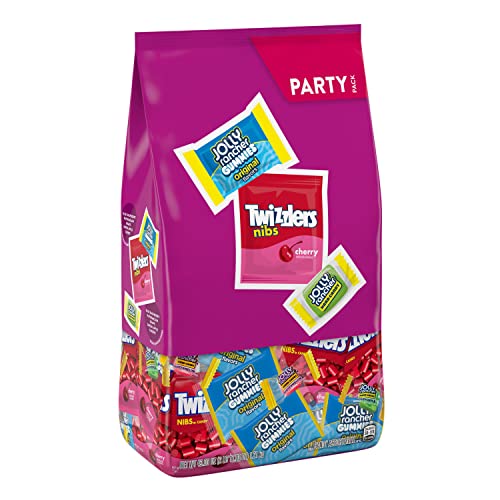JOLLY RANCHER AND TWIZZLERS ASSORTED FRUIT FLAVORED CANDY PARTY PACK, 43.03 OZ