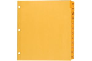 Oxford Binder Dividers, Premium Monthly Tabs January–December, Bilingual, Letter Size, Buff, Reinforced Plastic Tabs, 3-Hole 