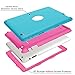Hocase for iPad 2/3/4 Case, Rugged Slim Shockproof Soft Silicone Rubber+Hard Plastic Hybrid Dual Layer Protective Case for iPad 2nd/3rd/4th Generation (9.7-inch Display) - Sky Blue