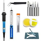 Aurosports 8-in-1 Electronic Soldering Iron Kit with Tool Carry Case