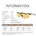 Mens Womens Night Vision Driving Polarized Sports Design Anti Glare Glasses with Yellow Lens for Outdoor Activities Sunglasses (BlackSports, Gold)
