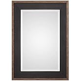 Uttermost Staveley Rustic Black 30" x 42" Wall Mirror