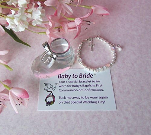 Baby Bracelet Baptism Baby to Bride® Bracelet with Extender BTB32