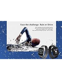 DTNO.I Reloj inteligente deportivo cuadrado Fitness Tracker Heart Rate Monitor con carcasa de metal correa de metal conectar con Bluetooth para Android para iOS Smart Phone